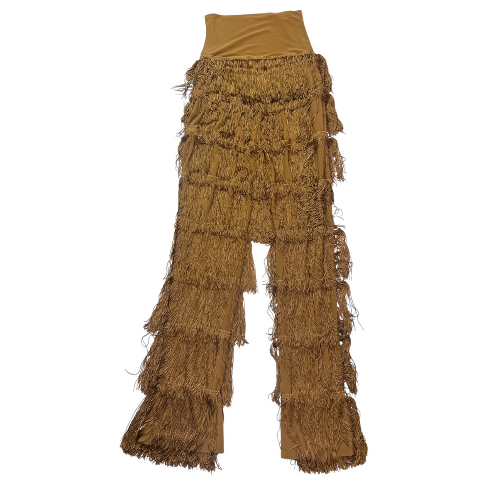 Norma Kamali Boot Pant All Over Fringe